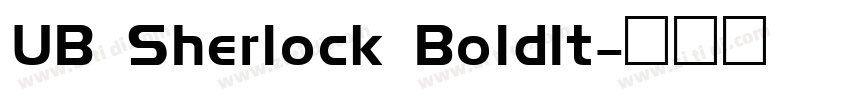 UB Sherlock BoldIt字体转换
